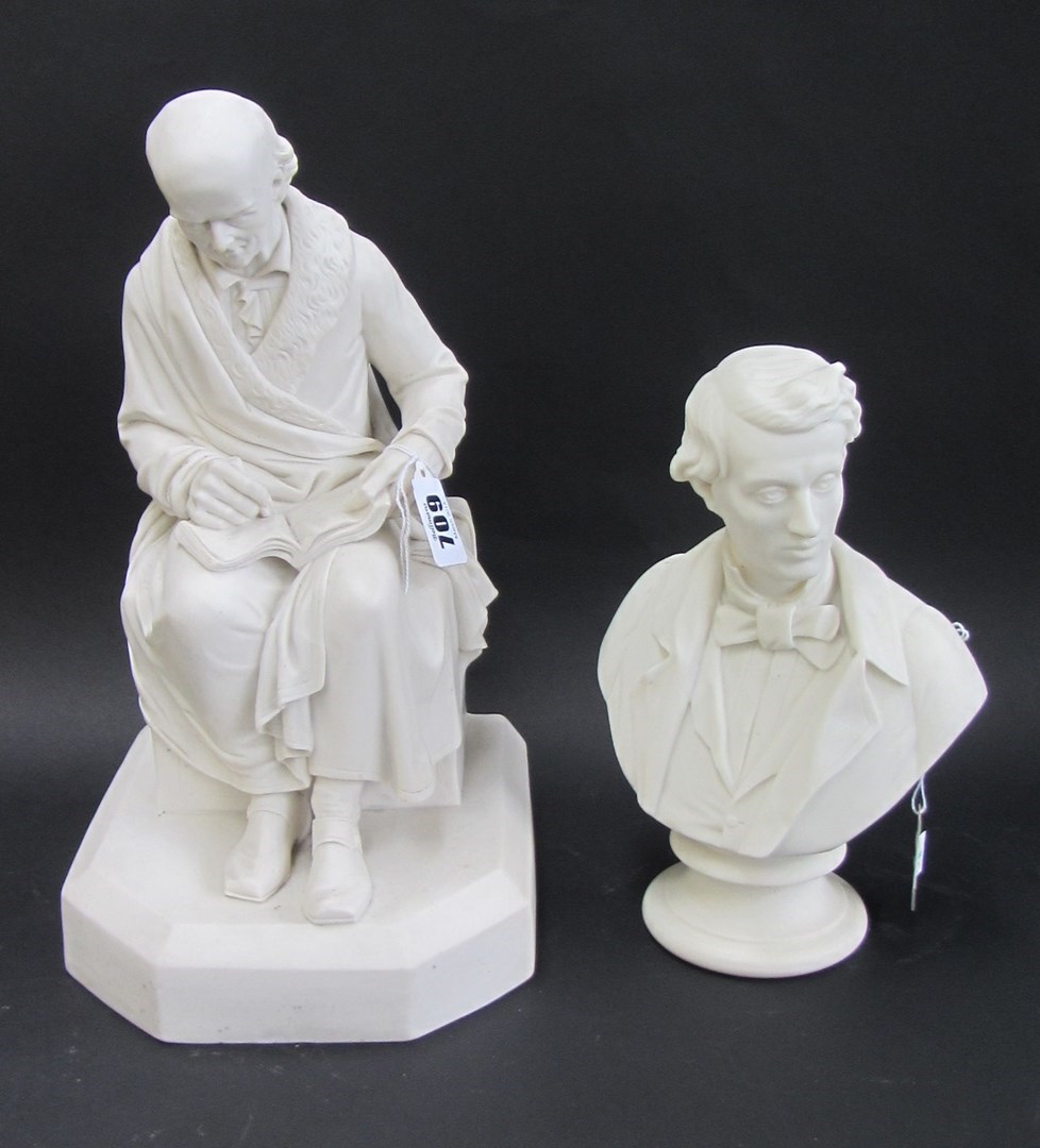 Appraisal: A Worcester 'Kerr and Binns' parian figure of 'Dr Hahnemann'