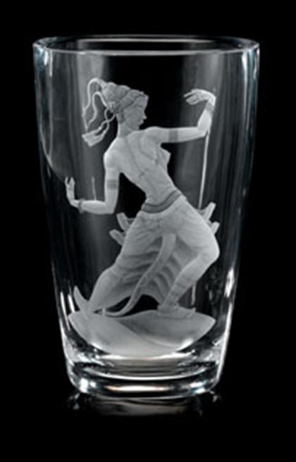 Appraisal: Orrefors 'Javanese Dancer' glass vase design by simon gate Of