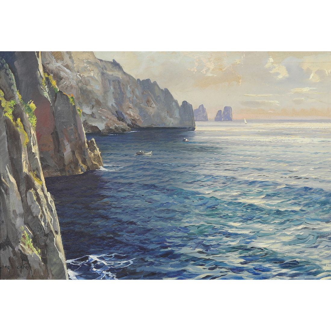 Appraisal: PAINTING GUSTAVE LINO Gustave Lino French - Capri oil on