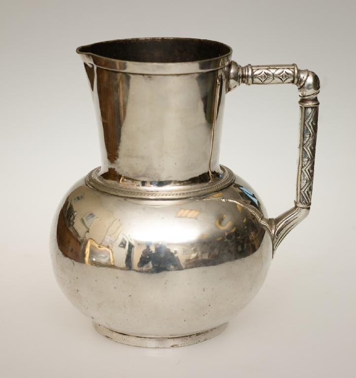 Appraisal: CHRISTOPHER DRESSER - SILVER-PLATED JUG MANUFACTURED BY ELKINGTON CO of