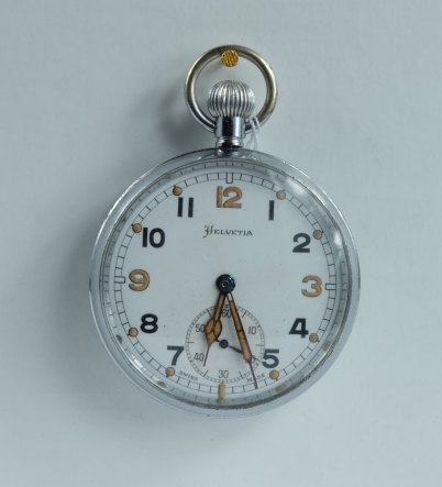 Appraisal: Helvetia Military pocket watch marked to the back with broad