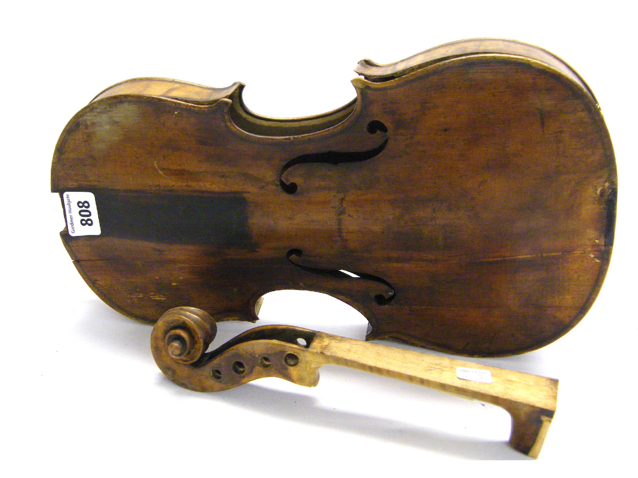 Appraisal: Interesting early violin in need of restoration cm