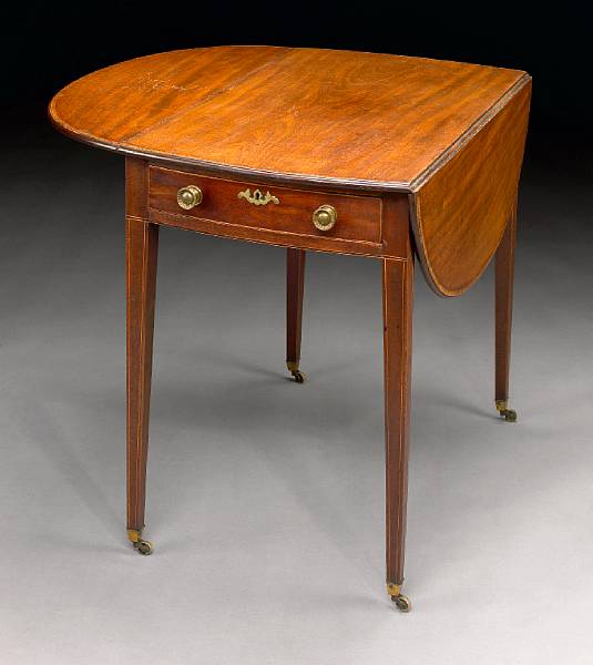 Appraisal: A George III inlaid mahogany pembroke table fourth quarter th