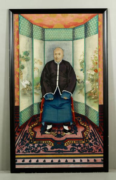 Appraisal: - Chinese Ancestral Portrait Ancestral portrait of a nobleman China