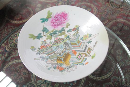 Appraisal: PLATTER Asian mid- th century Circular platter with polychrome decoration