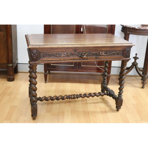 Appraisal: Antique French Henri II hall table with single drawer turned