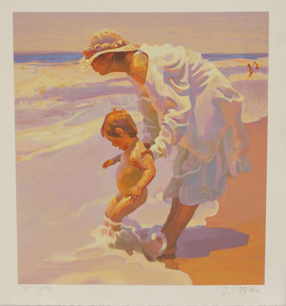 Appraisal: John Asaro American - serigraph Summer Holiday signed and numbered