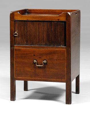 Appraisal: Chippendale commode cabinet mahogany with oak secondary gallery top over