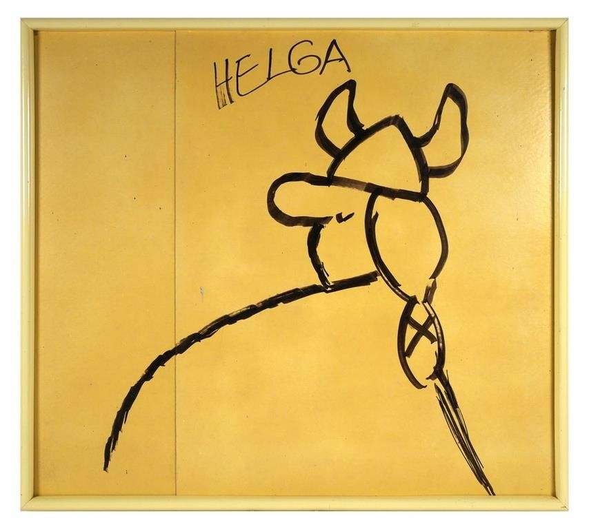 Appraisal: Original drawing of the wife of Hagar the Horrible Helga