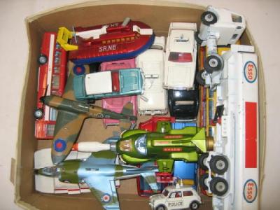 Appraisal: Seventeen various vehicles including planes and film related items P-F