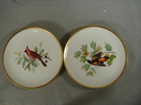 Appraisal: Hutschenreuther handpainted Audubon bird plates one with a face chip