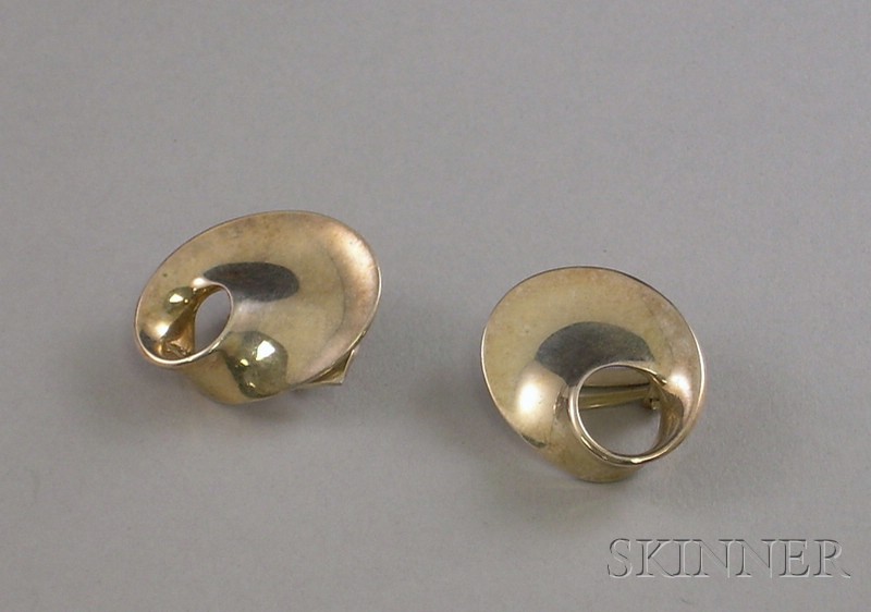 Appraisal: Pair of Georg Jensen Sterling Silver Earclips