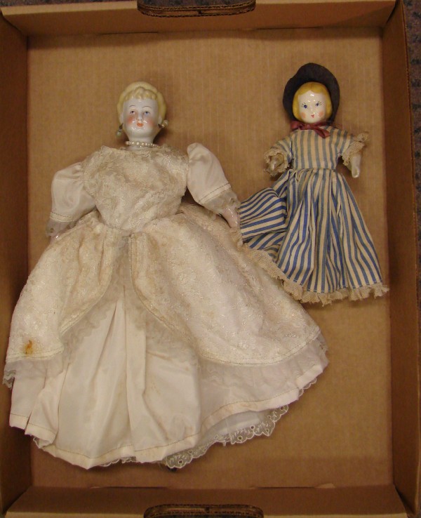 Appraisal: Pair of dolls Blonde Ruth Gibbs white china doll in