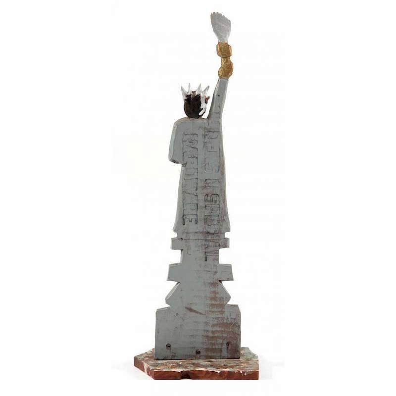 Appraisal: Elijah Pierce OH MS - The Statue of Liberty carved