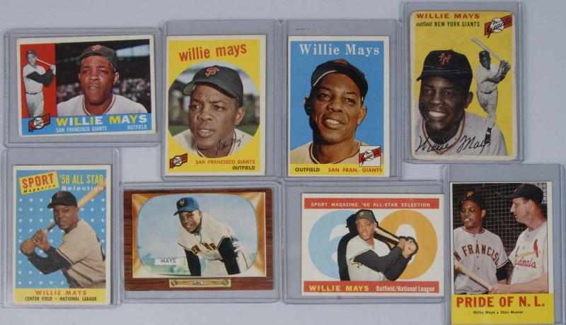 Appraisal: Lot of Willie Mays Baseball Cards Description Includes Topps and