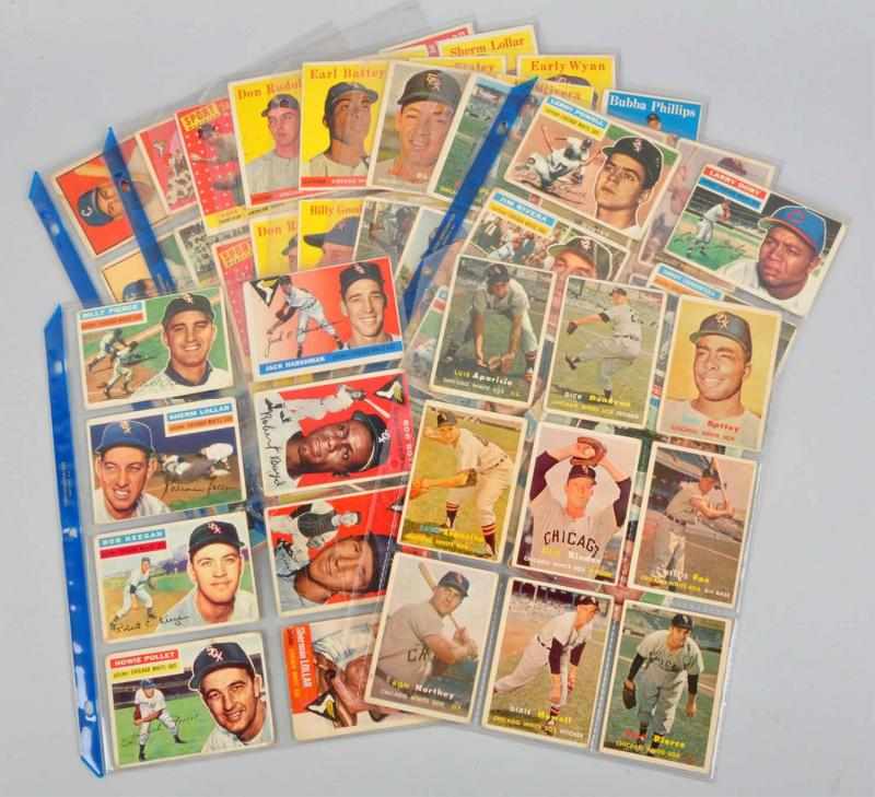 Appraisal: Group Lot of Chicago White Sox Baseball Cards Description Includes