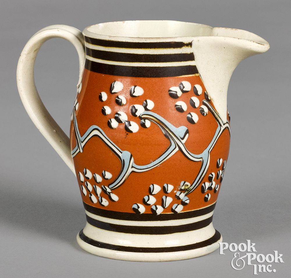 Appraisal: Mocha creamer with twig and berry decoration Mocha creamer with