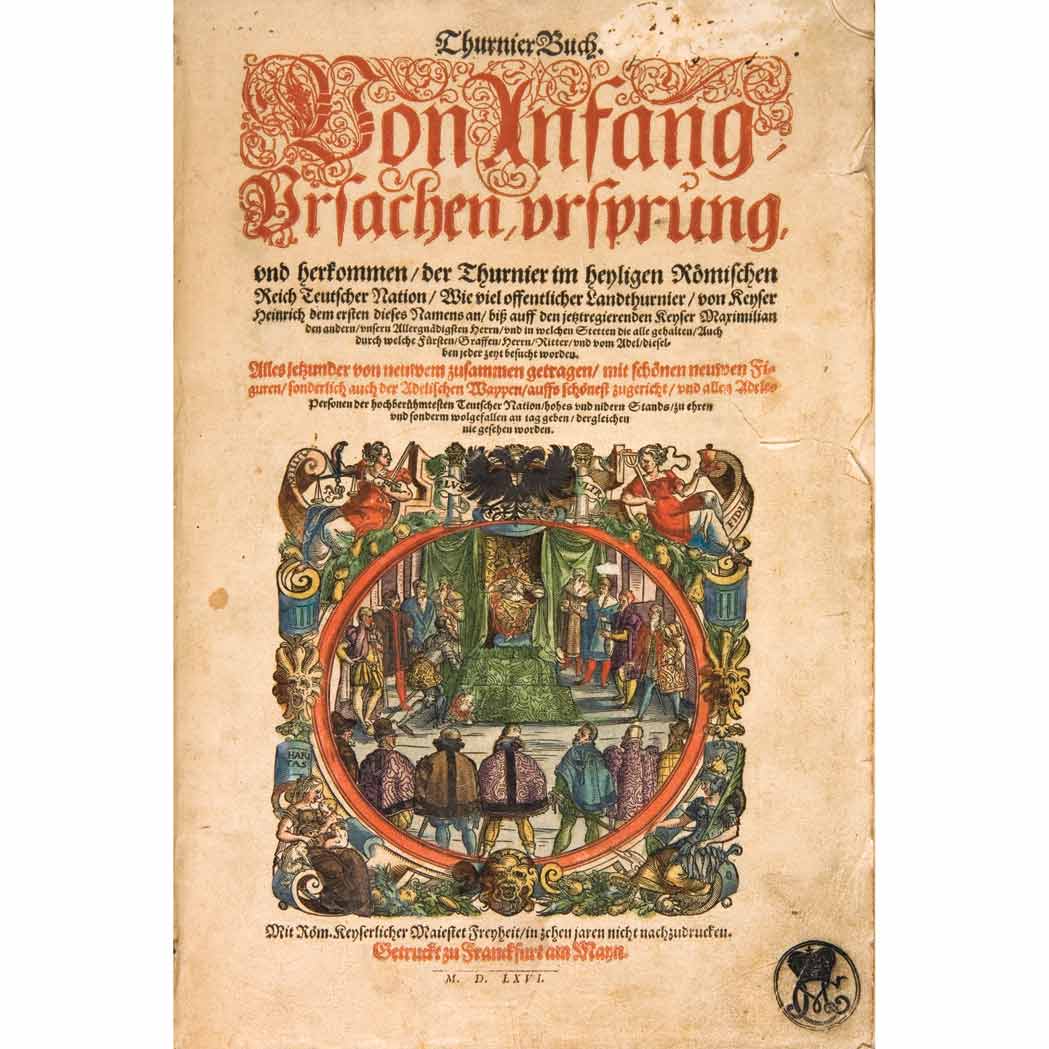 Appraisal: EARLY PRINTING RUXNER GEORG Thurnierbuch Von Anfang Vrsachen vrsprung vnd