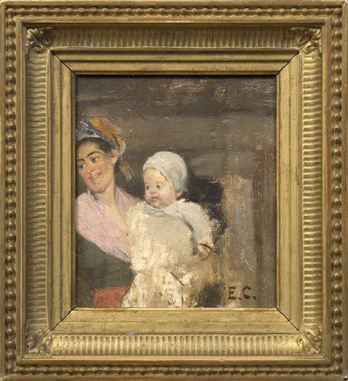 Appraisal: Attributed to Edouard Cabane French -ca Mother and Child diminutive