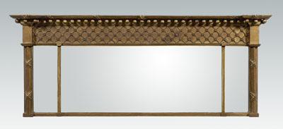 Appraisal: Federal carved overmantle mirror carved and gilt wood frame with