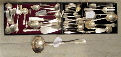 Appraisal: Group of American sterling silver serving piecesvarious makers th tth