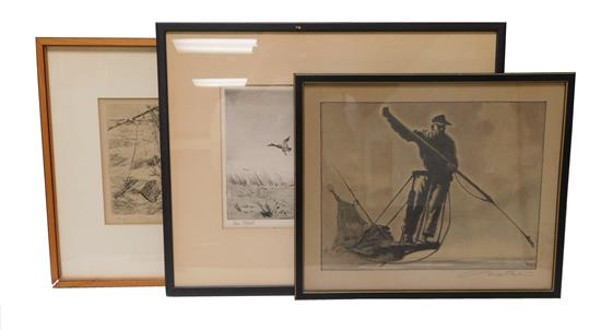 Appraisal: Three American prints including Grant Thorsen and Knap Gordon Grant