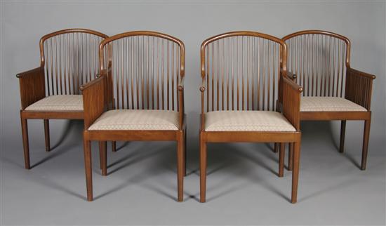 Appraisal: A Group of Four Andover Arm Chairs Height x width