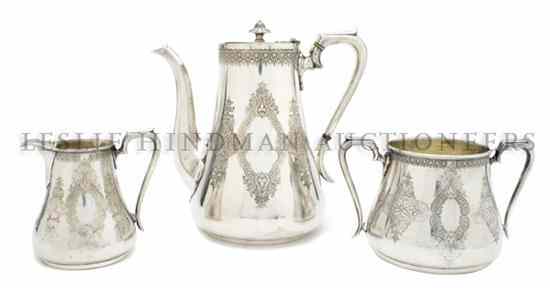 Appraisal: An English Silverplate Tea Service Mappin Webb th century each