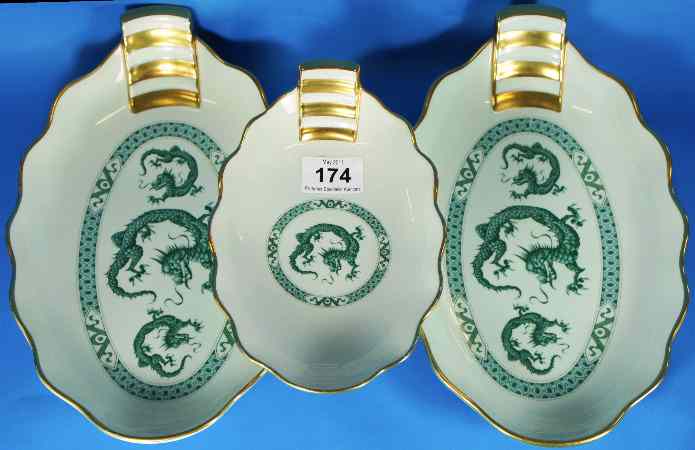 Appraisal: A set of Carltonware oval dishes Chinese Dragon design in