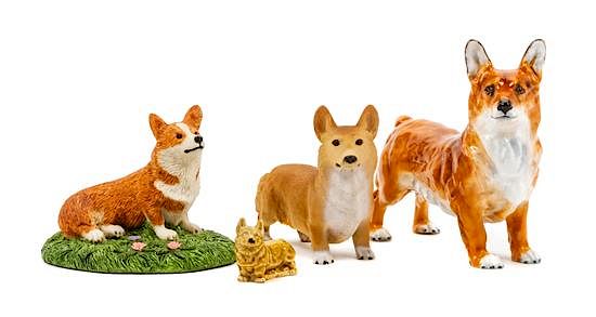 Appraisal: A Group of Four Pembroke Welsh Corgi Figures Width of