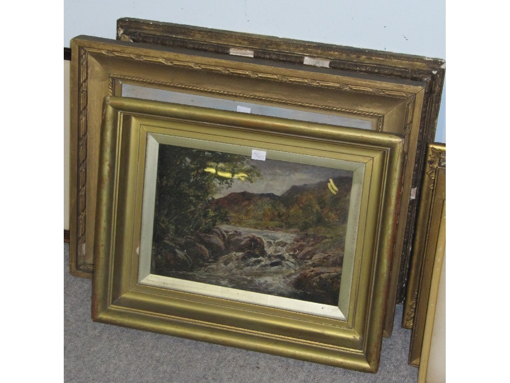 Appraisal: Lot comprising three oil landscapes