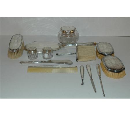 Appraisal: Sterling Silver Dresser Set Estimate -