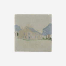 Appraisal: Marblehead Pottery TRIVET TILE DEPICTING THE FLATIRON HOUSE MARBLEHEAD MA