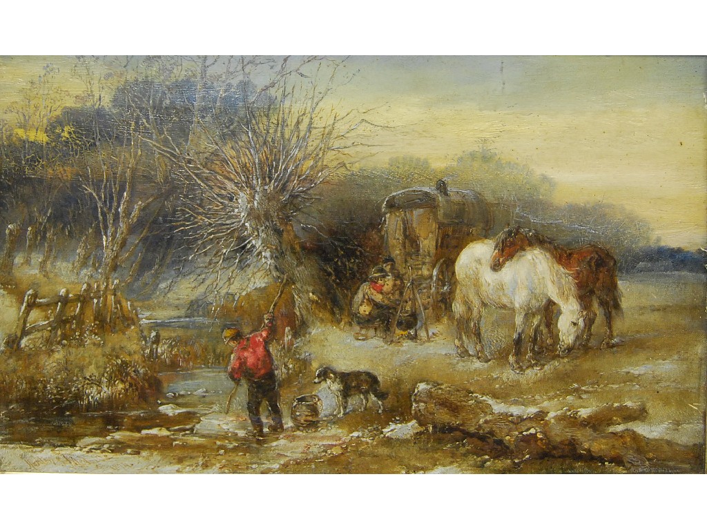 Appraisal: Harden S Melville - Travellers in a winter landscape with