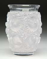 Appraisal: LALIQUE VASE Very heavy Lalique vase is deeply impressed with