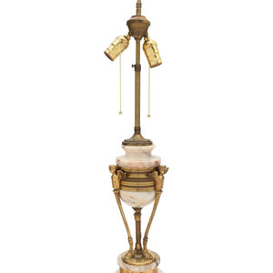 Appraisal: An Empire Style Gilt Bronze and Marble Cassolette Mounted as