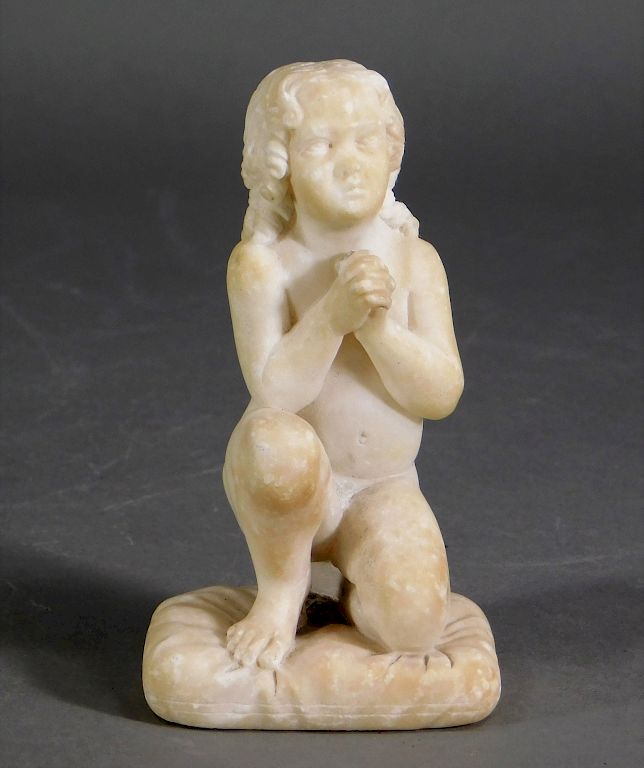 Appraisal: C Italian Grand Tour Marble Carving of a Child Italy