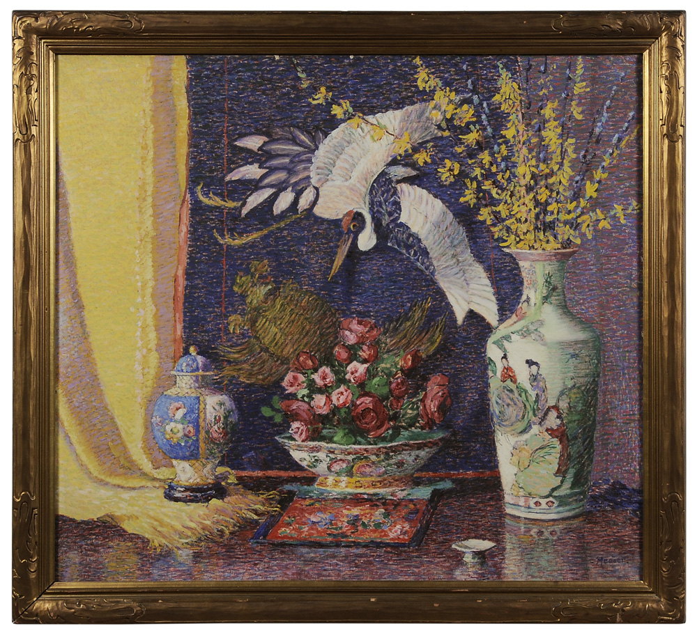 Appraisal: Lillian Burk Meeser Pennsylvania Michigan - Still Life With Roses