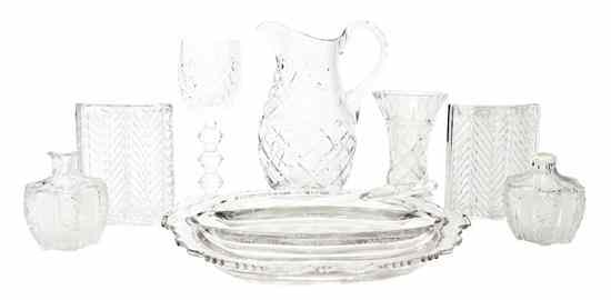 Appraisal: A Collection of Cut and Molded Glass Articles comprising two