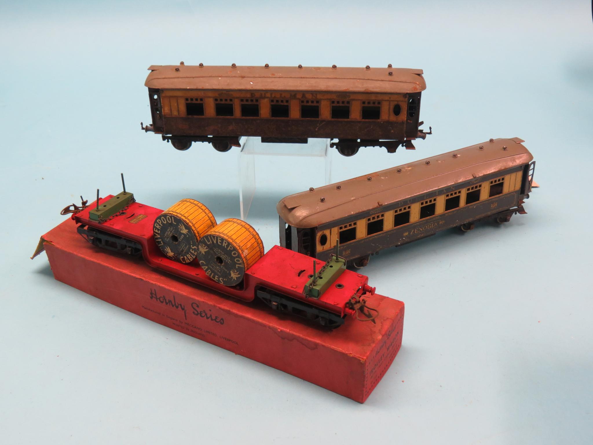 Appraisal: Hornby Series pre-war gauge O rolling stock Pullman coaches Zenobia