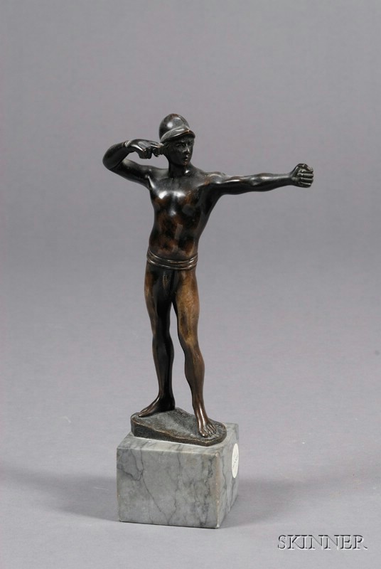 Appraisal: Small Bronze Figure of an Archer likely Austrian with artist's