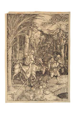 Appraisal: ALBRECHT D RER The Flight into Egypt Woodcut circa x