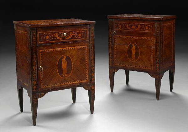 Appraisal: late th century Each with rectangular top one fitted with