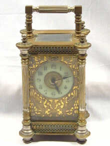 Appraisal: A French carriage clock with a fancy case circa