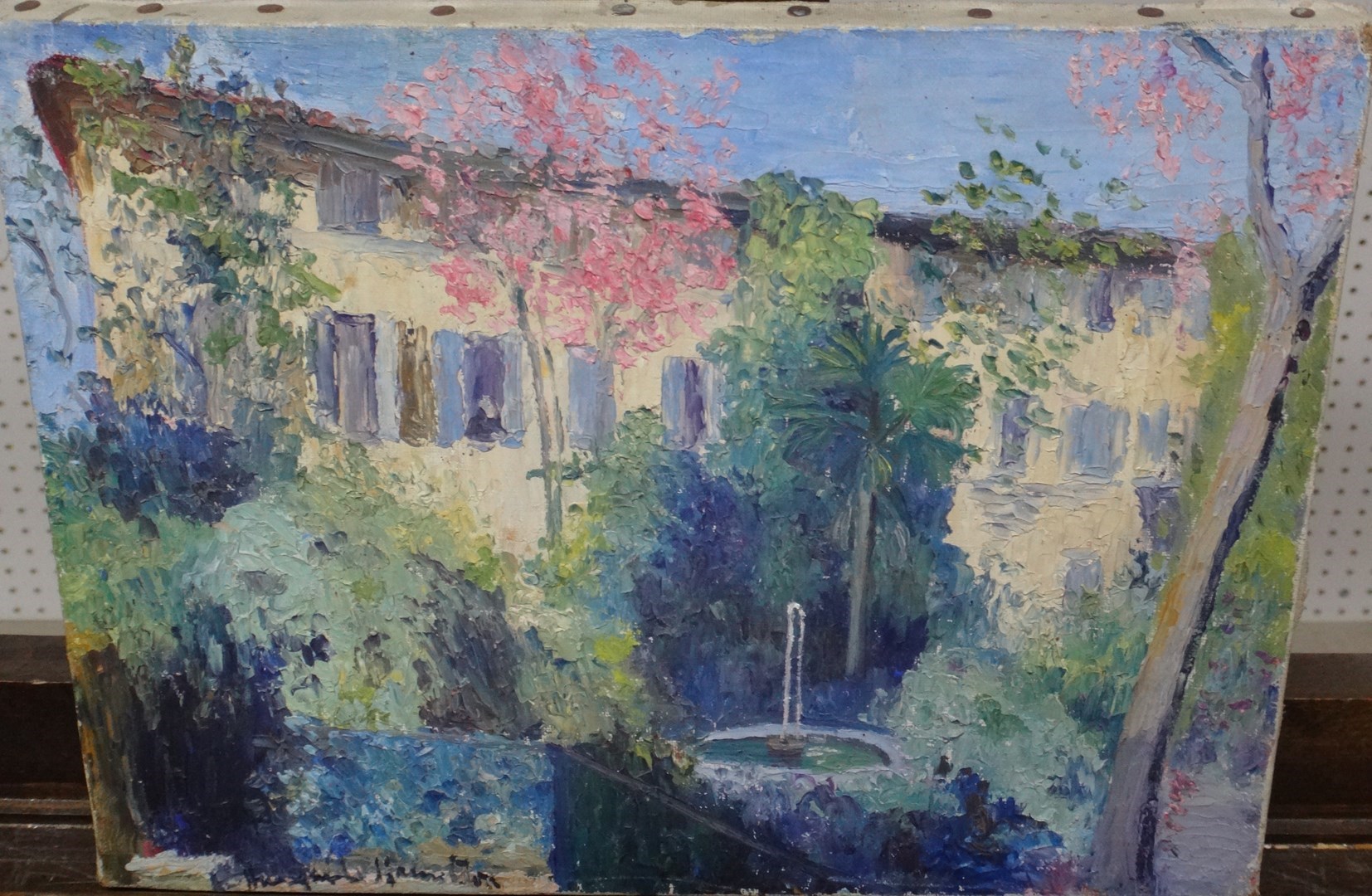 Appraisal: Hildegard Hamilton - Le Jardin de la Maison oil on