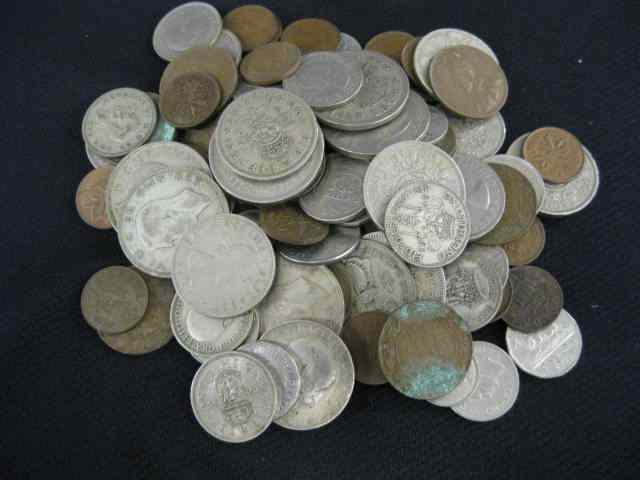 Appraisal: Lot of Foreign Coins mostly British estate of Jeanne Millett