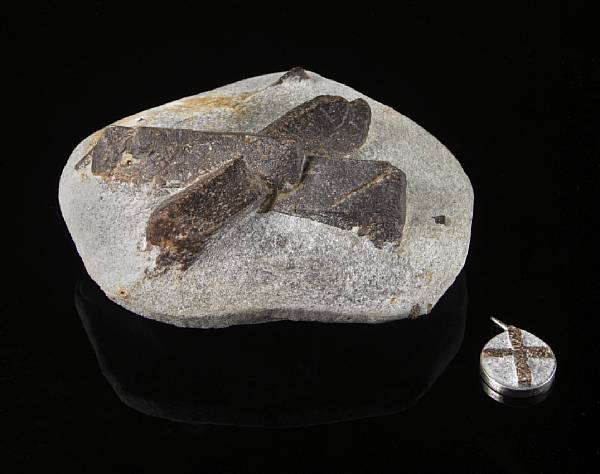 Appraisal: Staurolite Rough and Cut Keivy Kola Peninsula Russia The name