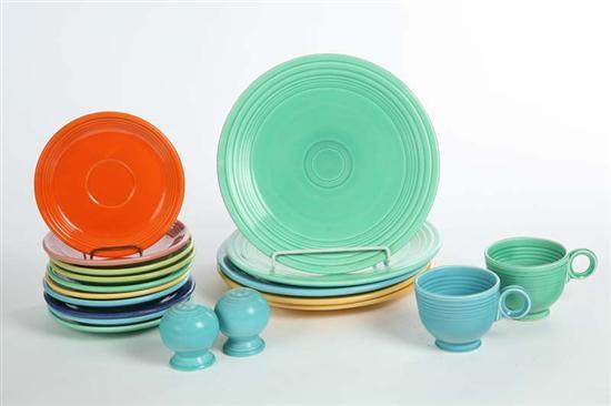 Appraisal: SIXTEEN PIECES OF FIESTAWARE Five lunch plates dia Eight saucers