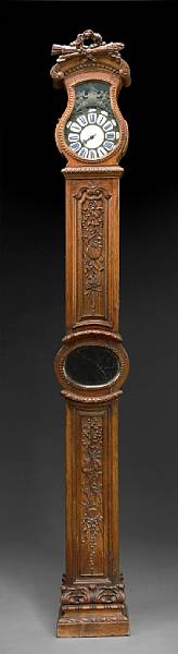 Appraisal: A Louis XVI oak regulateur late th century height ft