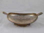 Appraisal: A Continental silver marked oval bowl with curved rim and